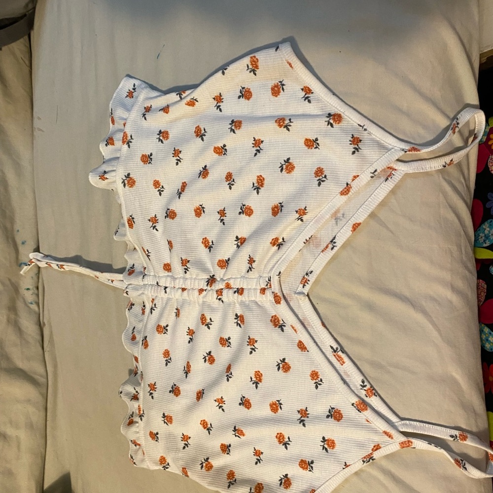 SHEIN scrunch cropped tank